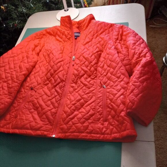 Lands' End 1X Orange Lightweight Jacket - Picture 1 of 10
